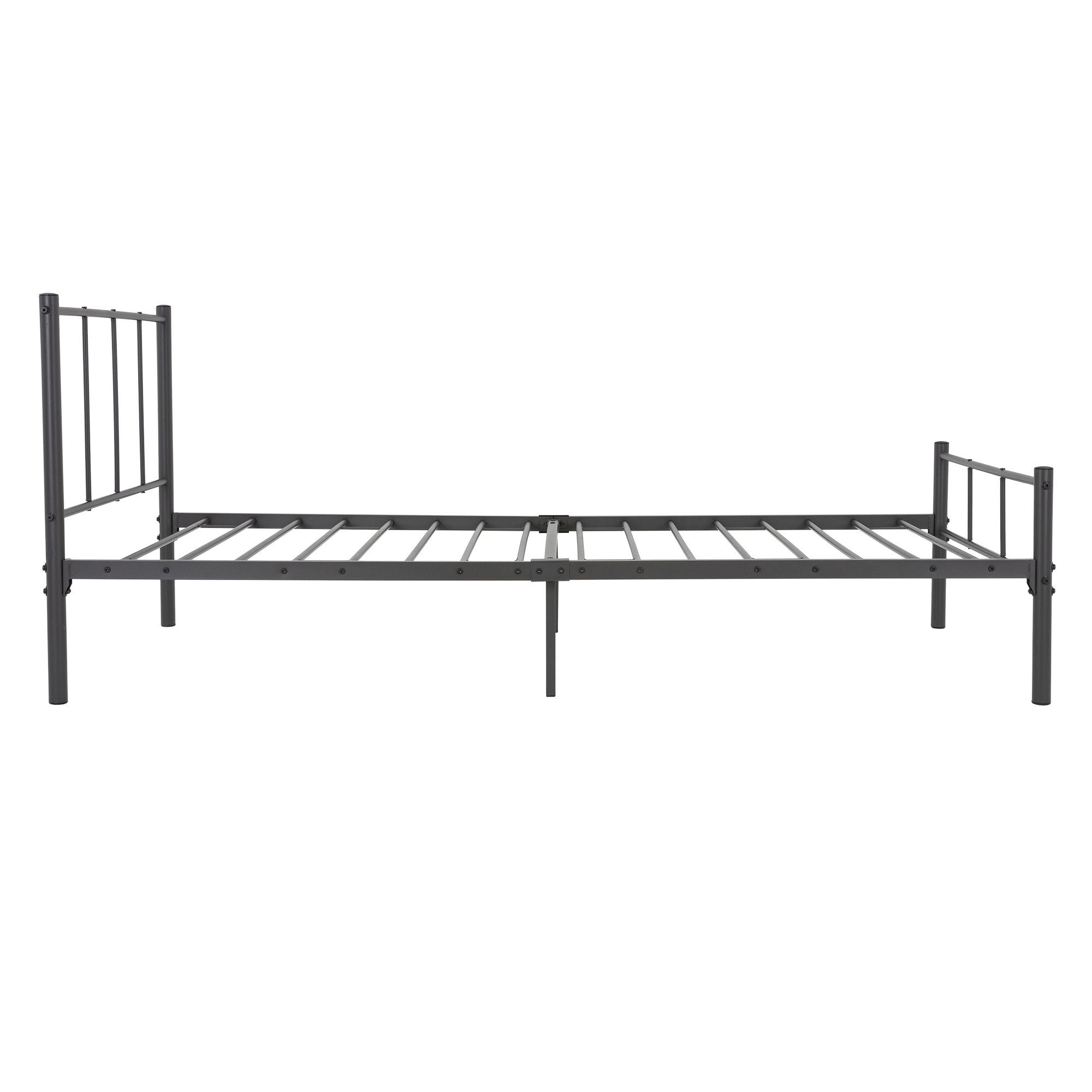 ML-DESIGN Metallbett Bettgestell Schlafzimmerbett Kinder Jugendliche Erwachsene Gästebett, Anthrazit 90x200cm Stahlrahmen Lattenrost robust leichte Montage