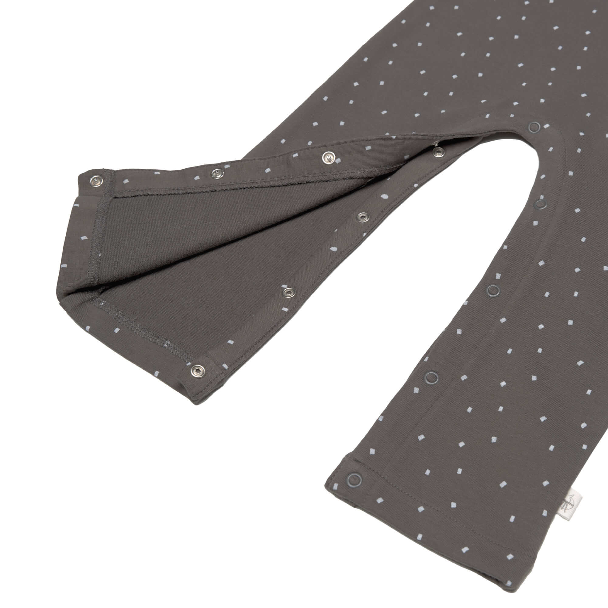 Strampler, Baby Overall - Bio Baumwolle, Spots Anthrazit