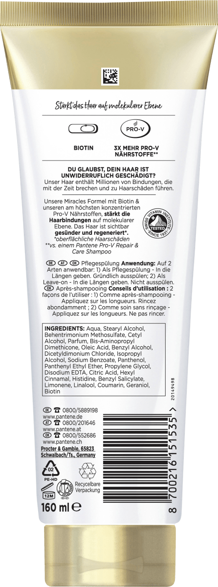 Conditioner miracles Bond Repair, 160 ml