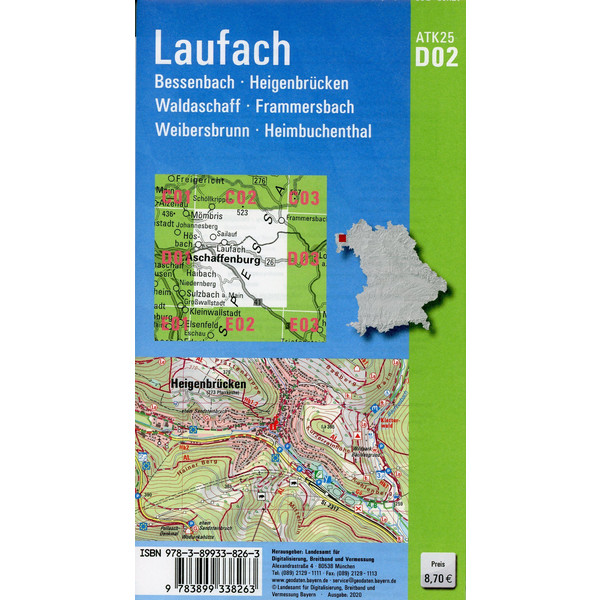 LAUFACH 1:25 000 - Wanderkarte