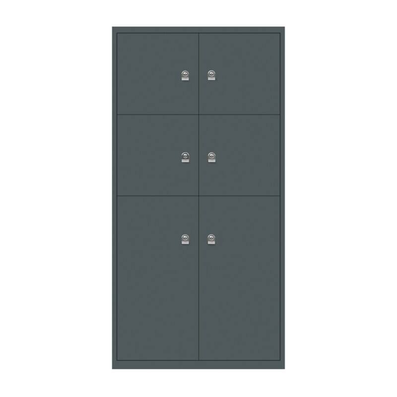Bisley LateralFile Lodge Stahl Schließfach Schlüssel 800 x 470 x 1.605 mm Grau