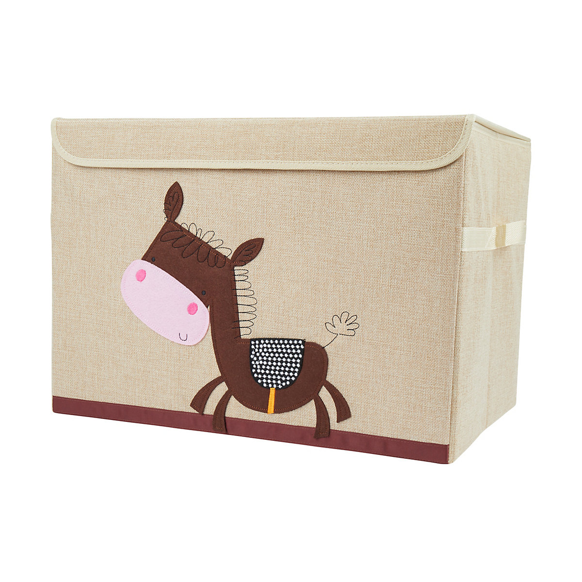 Aufbewahrungsbox mit Deckel Kinder Spielzeugkiste 65 L faltbar Staubox Stoffbox Aufbewahrungsboxen