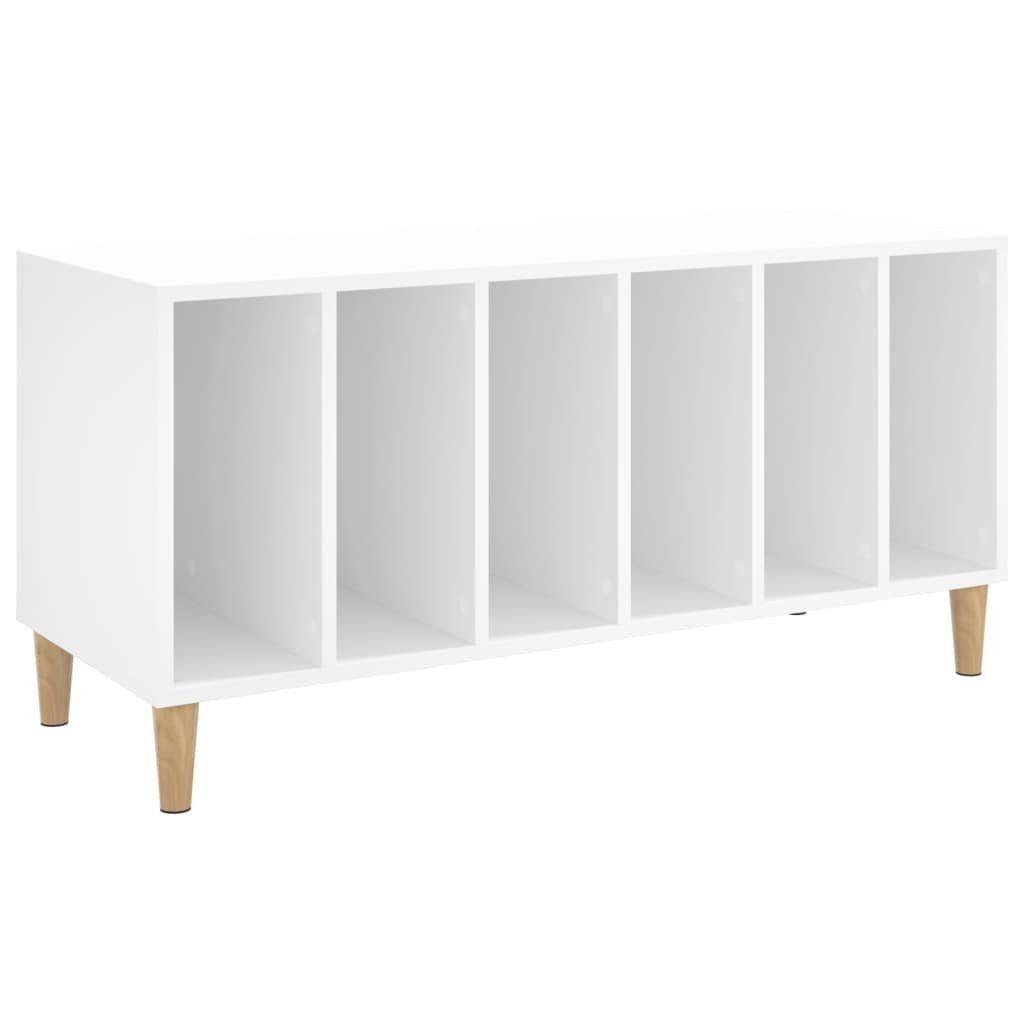 vidaXL Media-Regal Plattenschrank Weiß 100x38x48 cm Holzwerkstoff, 1-tlg.