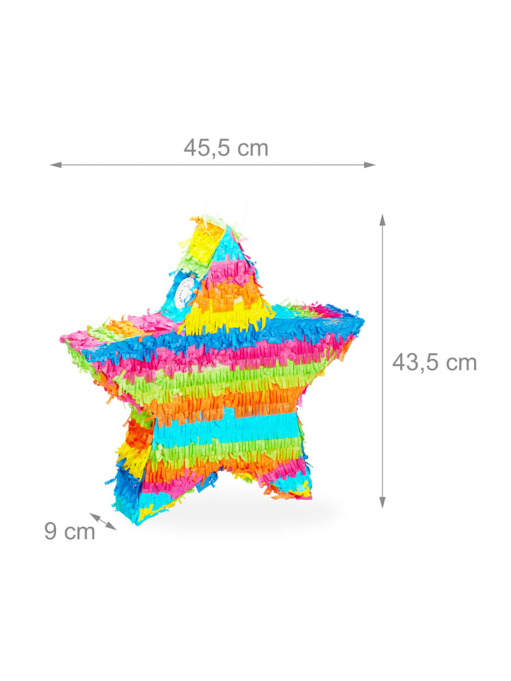 relaxdays Pinata Stern in Bunt günstig kaufen onesize