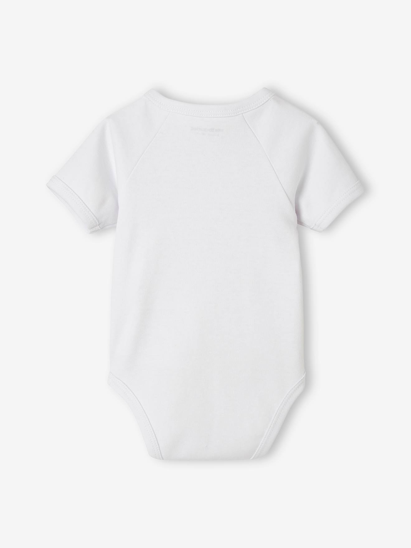 Lot de 3 bodies fleurs manches courtes bébé ouverture naissance lot tilleul