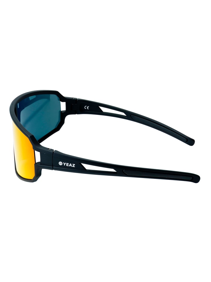 YEAZ SUNWAVE Sport-Sonnenbrille Black/Red in rot günstig kaufen onesize