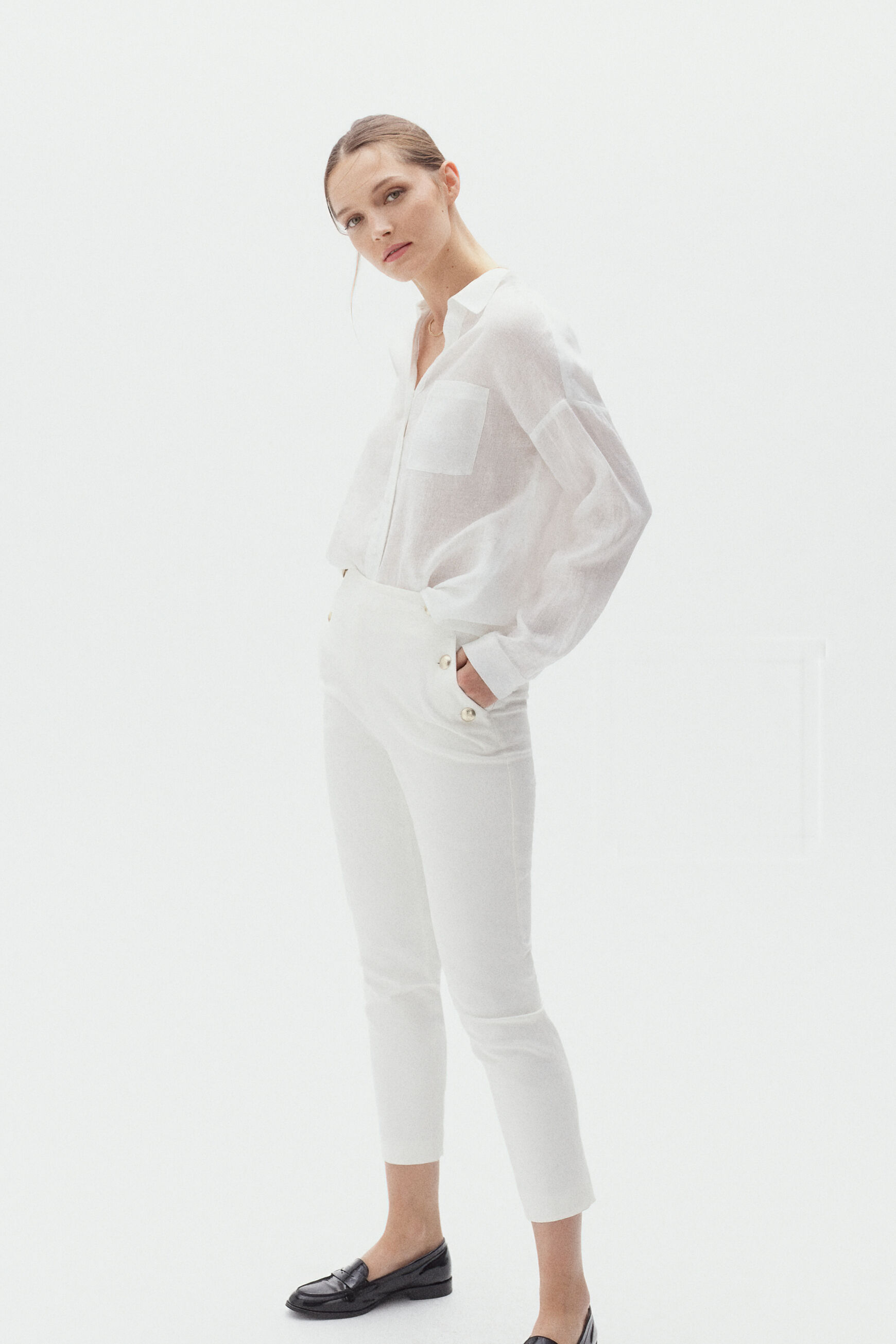 pantalon marion ecru femme
