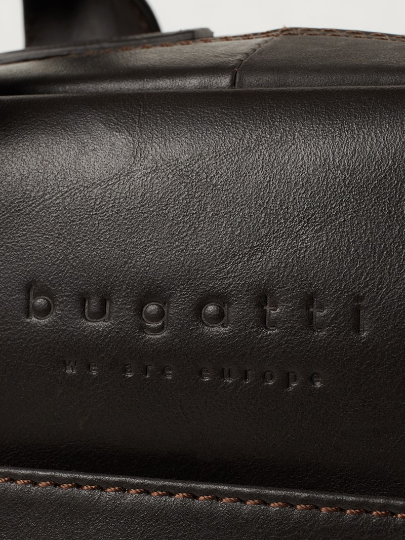Laptoptasche aus Leder in dunkelbraun