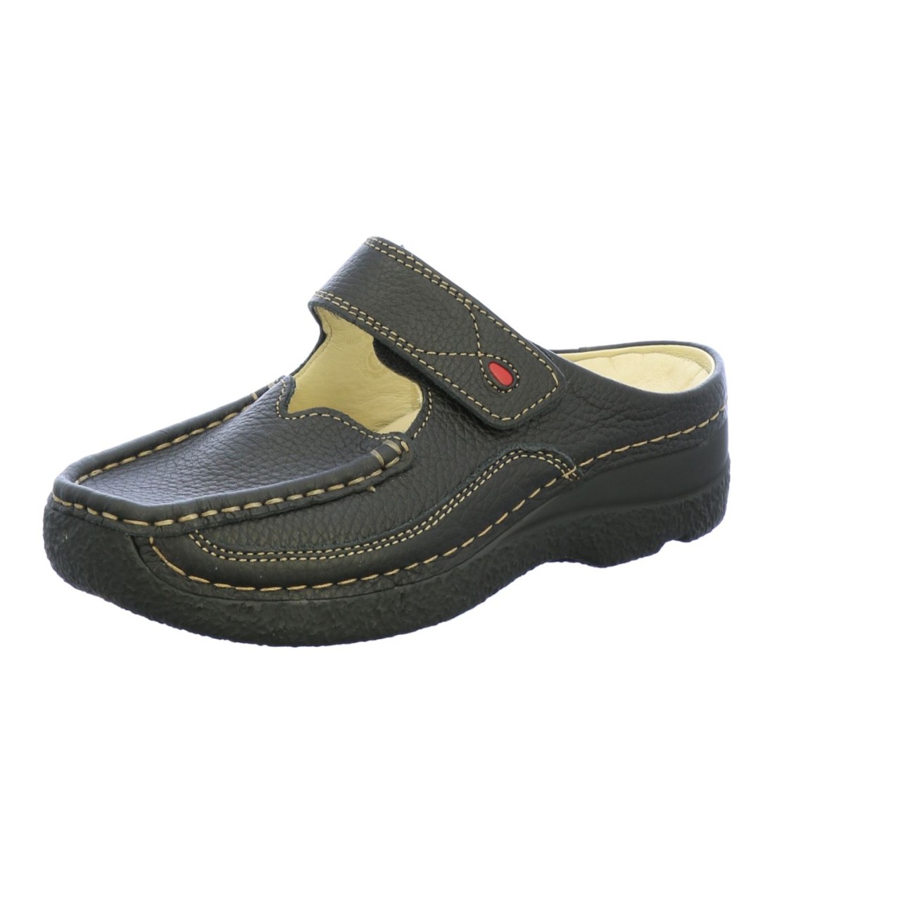 WOLKY Pantoletten schwarz Roll Slipper