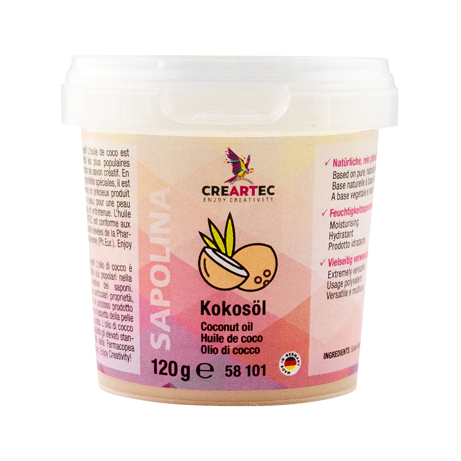 Kokosöl zur Seifenherstellung, 120 g