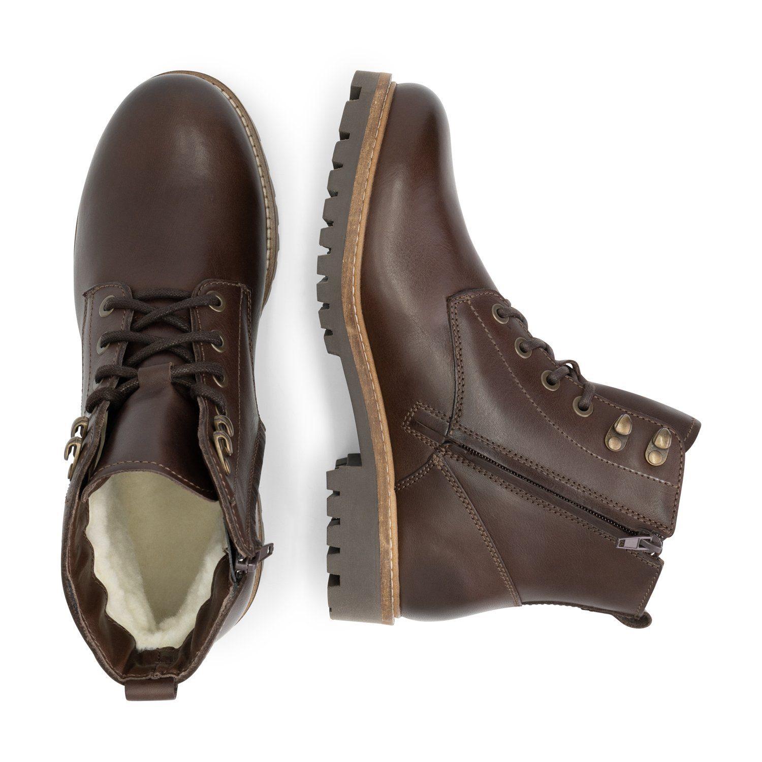 Travelin' Stalon Men Schnürschuh (Schnürsenkel und Reißverschluss) echtes leder