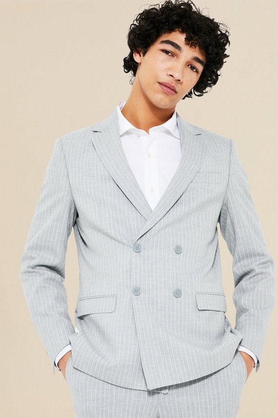 Zweireihige Slim Anzugjacke
