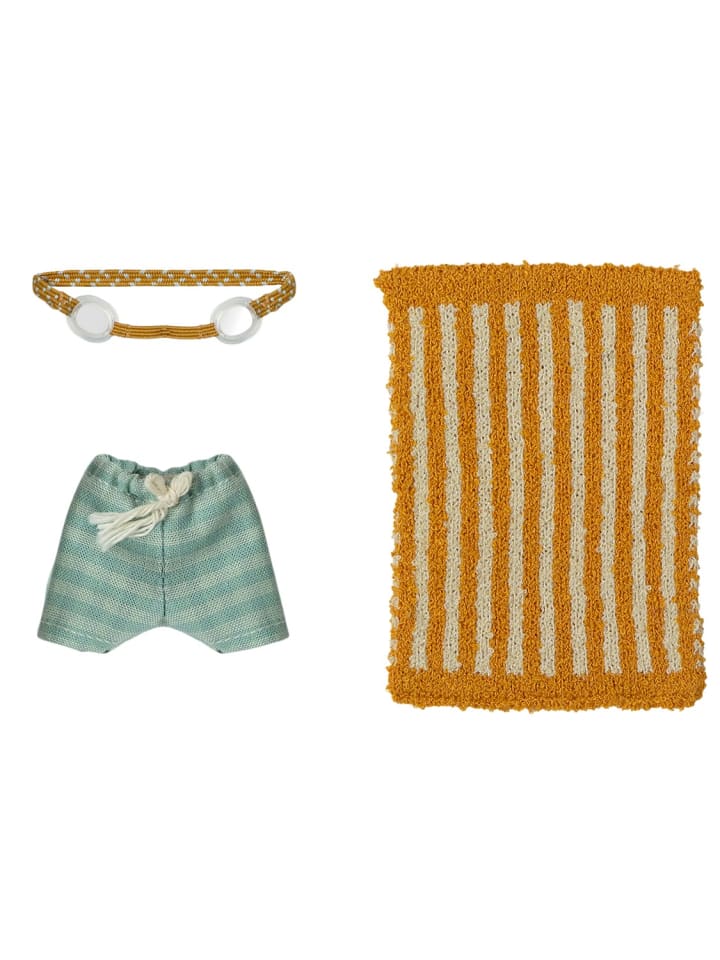 Maileg Beach Set Großer Bruder Maus Blau mit Badehose Handtuch und Taucherbrille günstig kaufen onesize