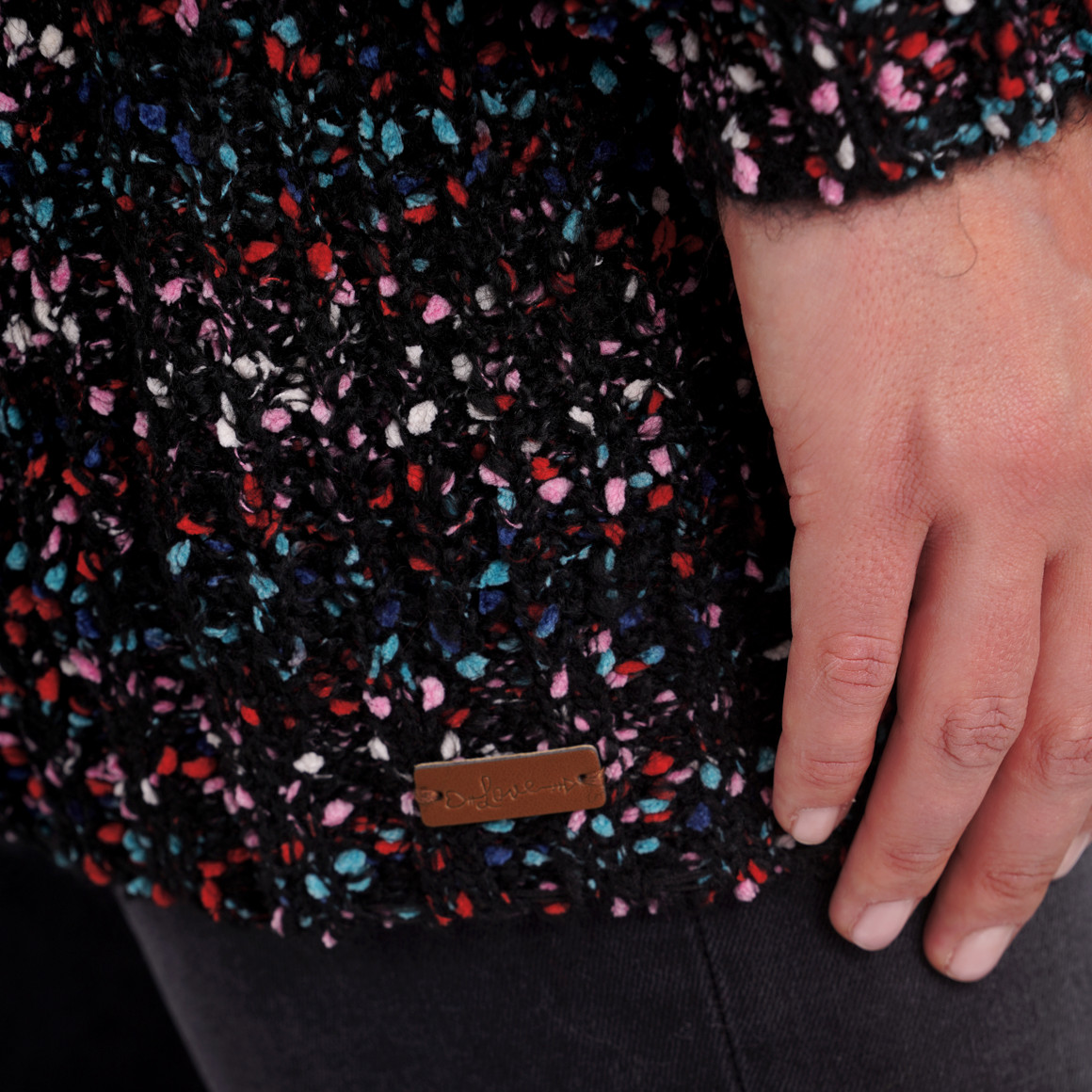 Damen Strickjacke im bunten Dessin
