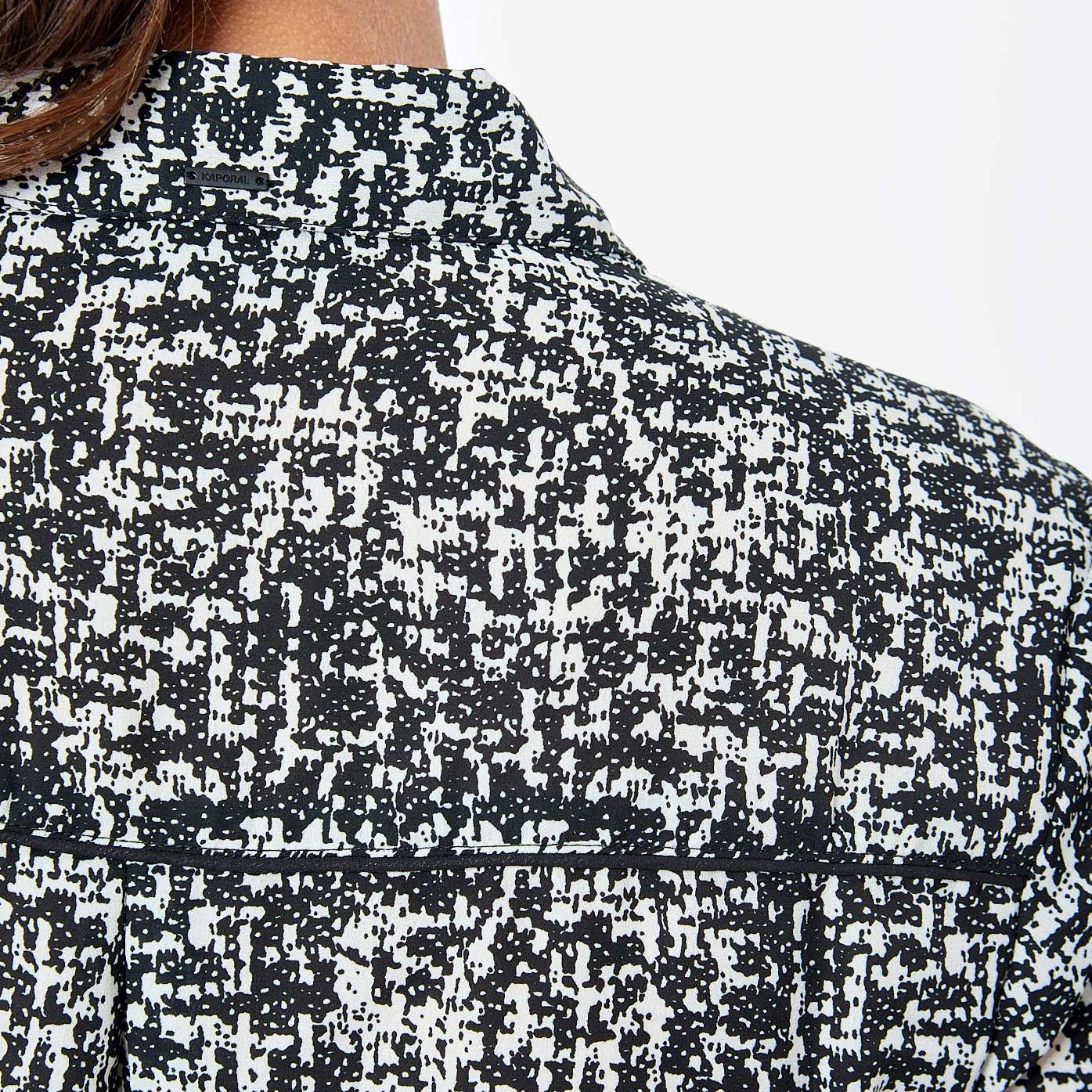 NEEM   Robe longue noire et blanche Femme