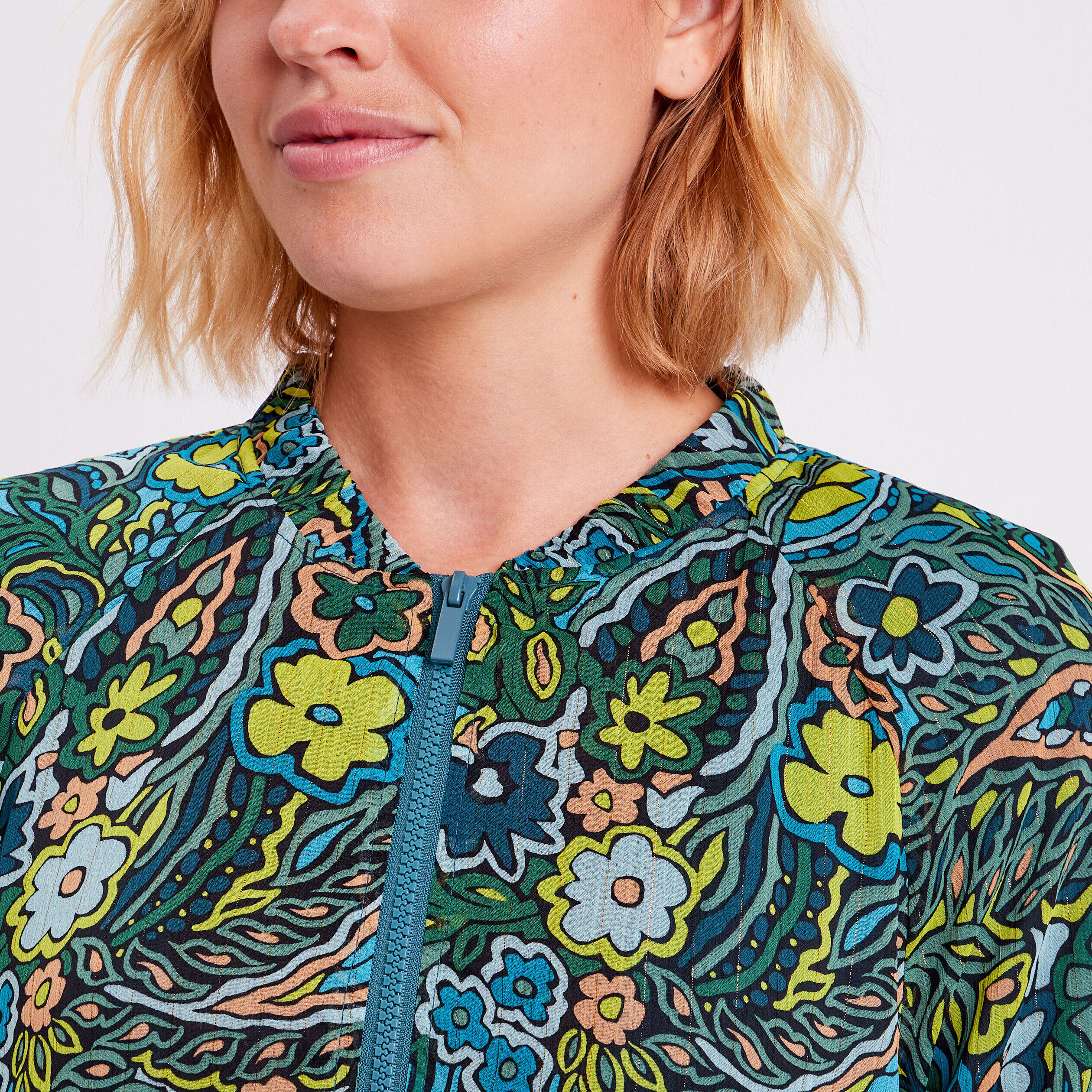 Veste teddy zippée noir femme | Cache Cache