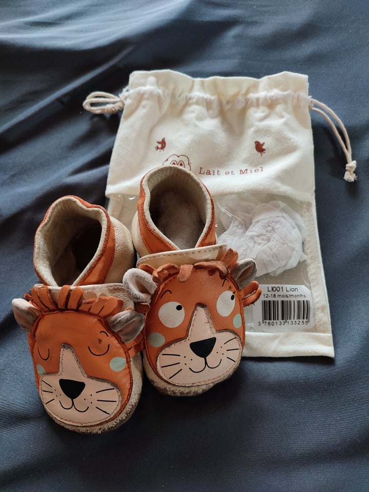 Lait et Miel Leder-Krabbelschuhe 