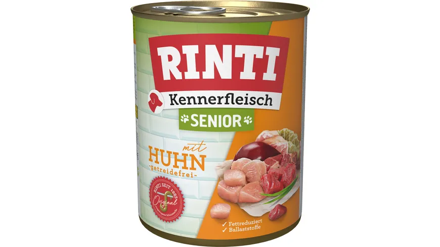 RINTI Hundenassfutter Kennerfleisch Senior mit Huhn 800 g