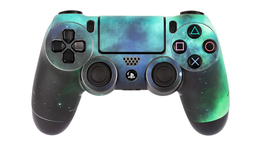 Skins - Sticker für PS4 Controller (Galaxy Green)