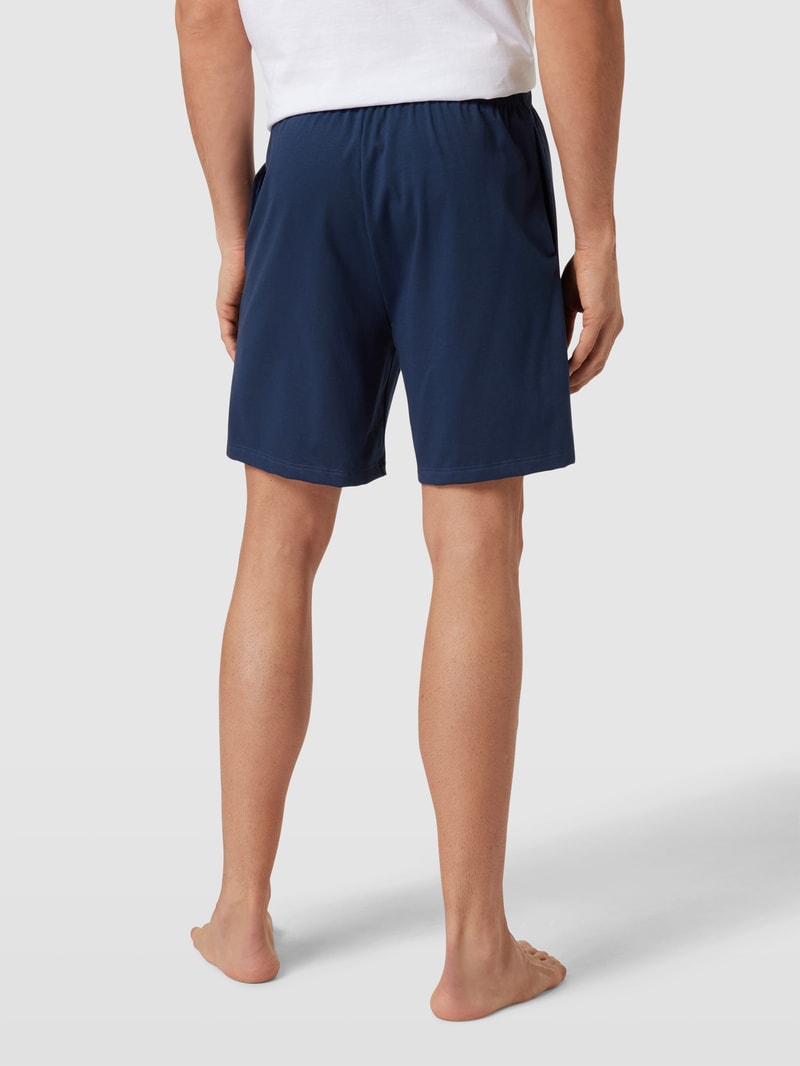 Pyjama-Shorts mit elastischem Bund in dunkelblau