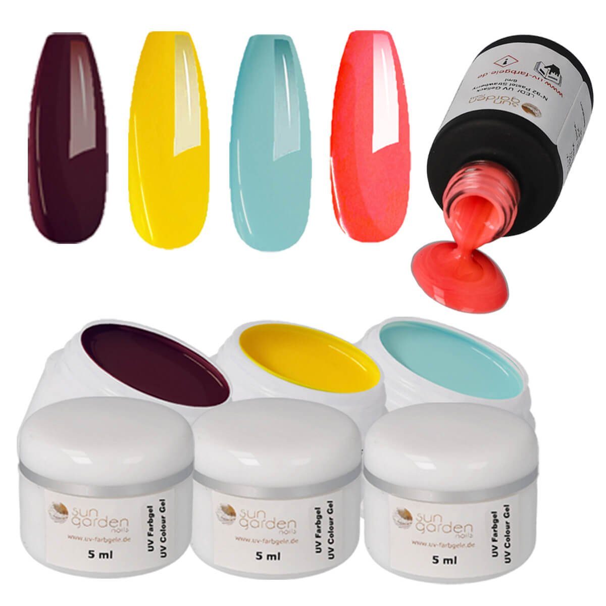 Sun Garden Nails Nagellack-Set UV Gel Starterset Starlight inkl. UV-LED Kombi Gerät