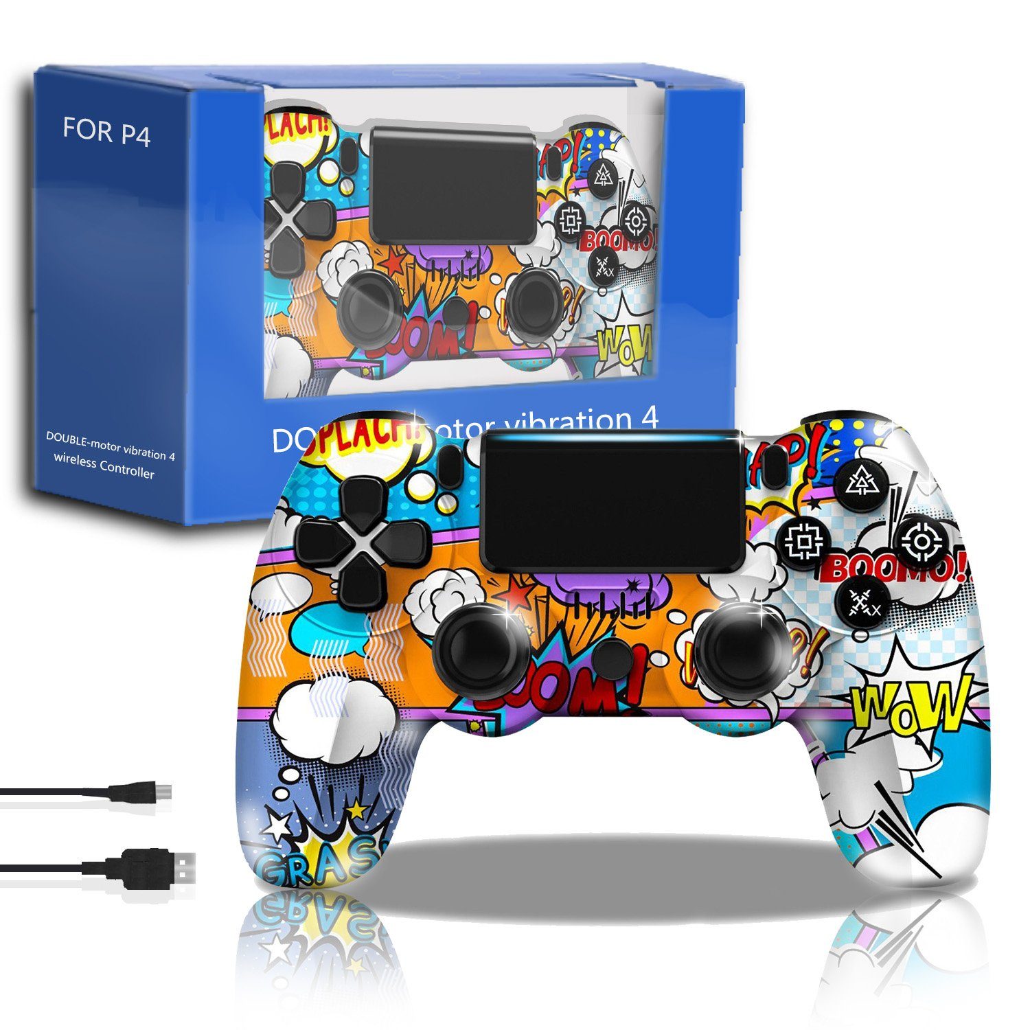 Tadow Gamepad, Game Controller, für PS4, Wireless, Bluetooth PlayStation 4-Controller