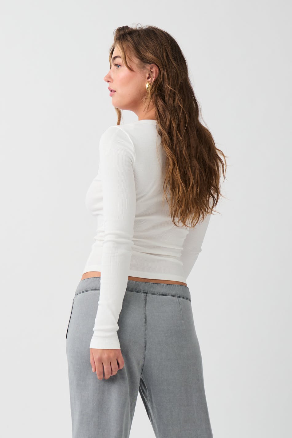Fluid flare trousers