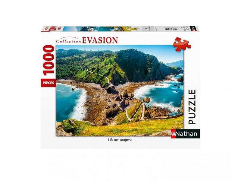Puzzle N 1000 pièces - L'île aux dragons