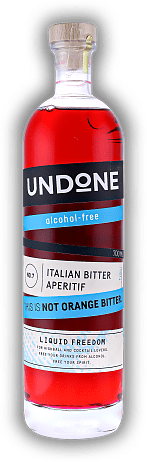 Undone No. 7 Italian Bitter Type - Not Orange Bitter Undone No. 7 Italian Bitter Type - Not Orange Bitter Alkoholfreie Alternative zu Spirituosen. 0,7	 Liter