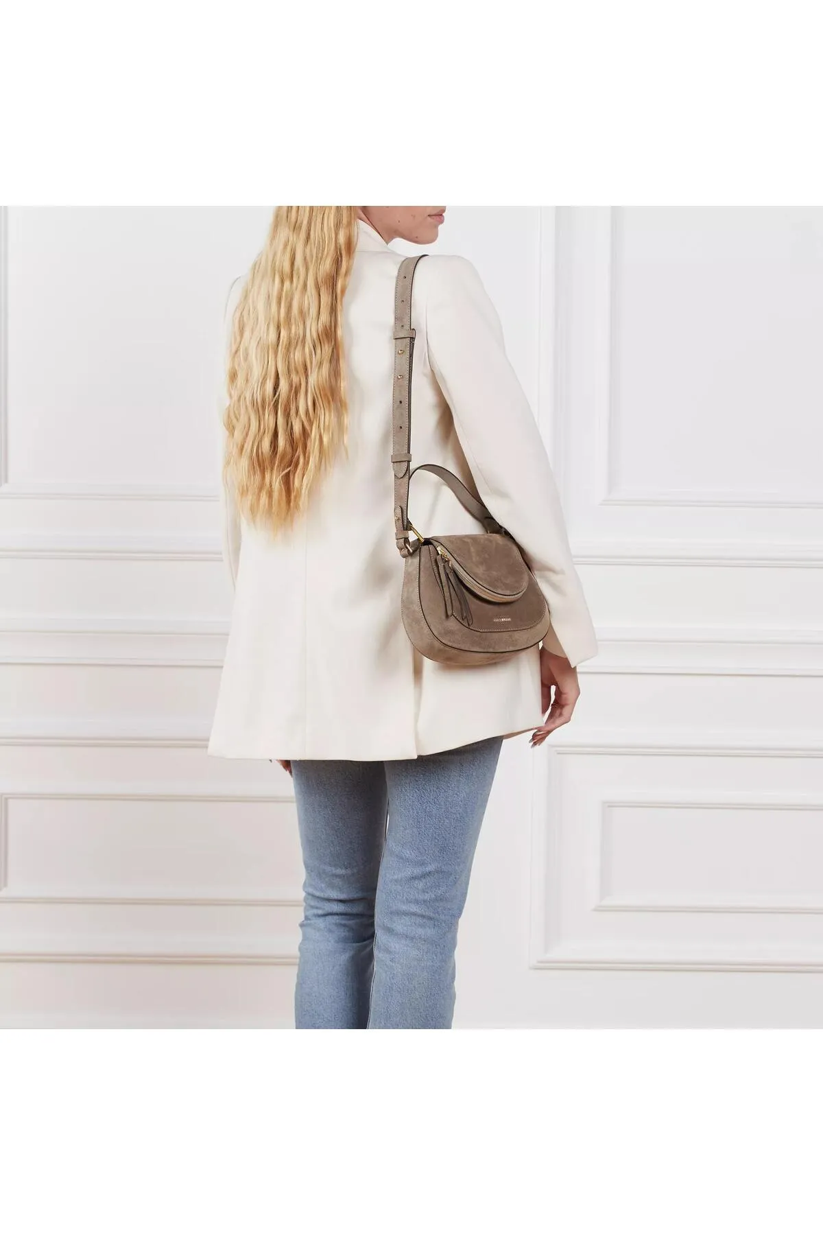 Coccinelle  Sohle Wildleder Warm Taupe