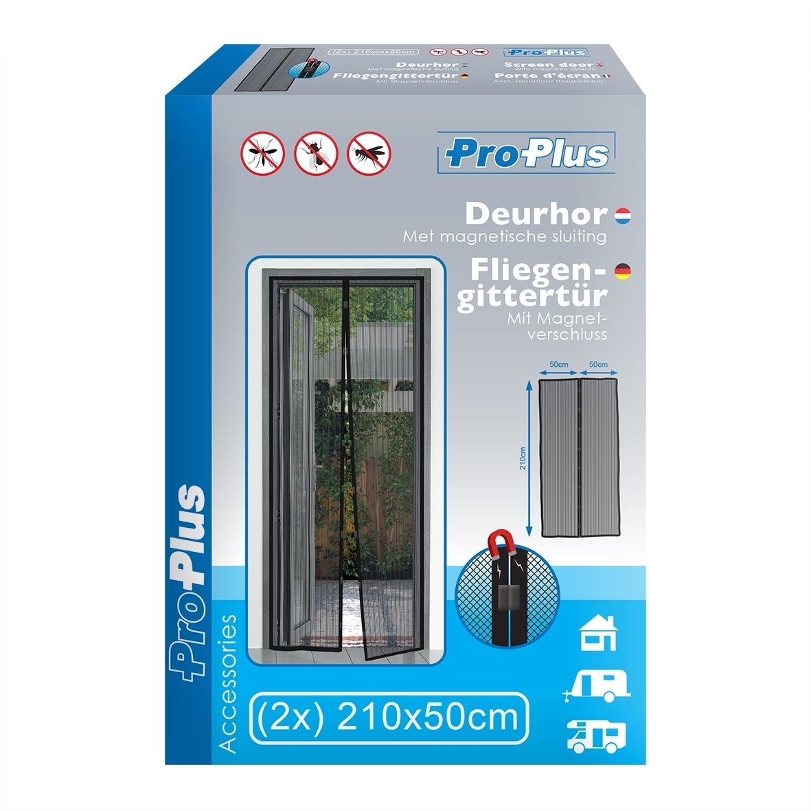 ProPlus Fliegengittertür mit Magnetverschluss