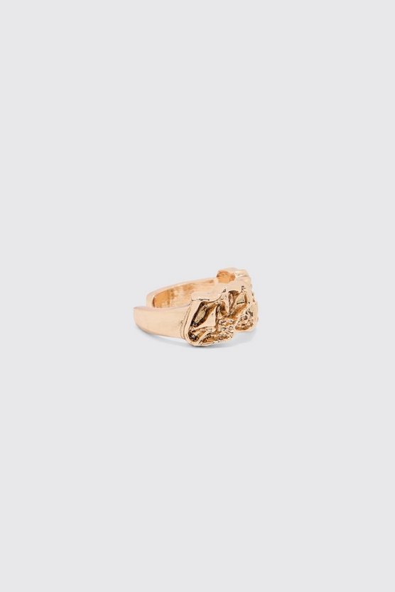 Goldener Metall Statement-Ring