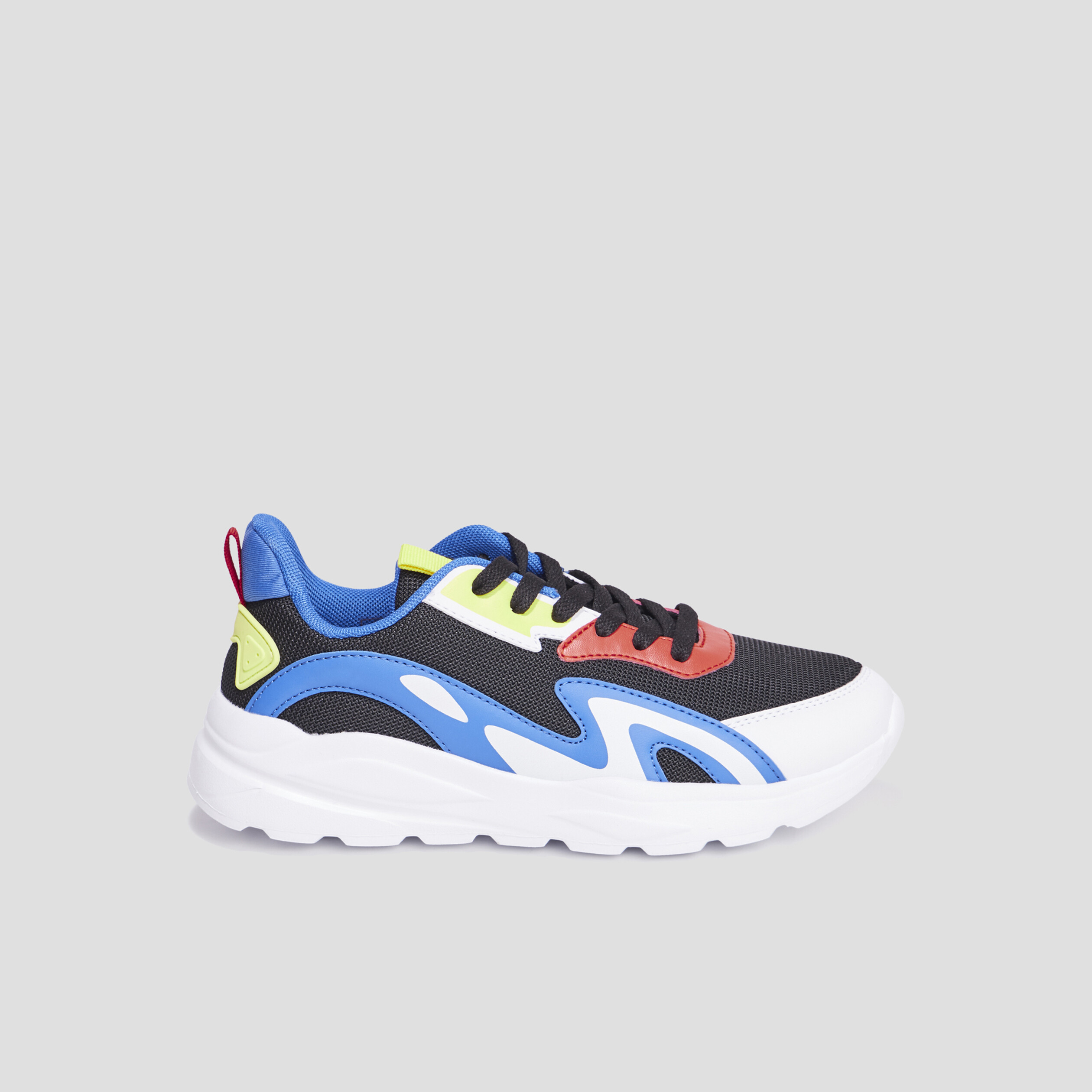 Baskets running à lacets multicolore garçon | La Halle