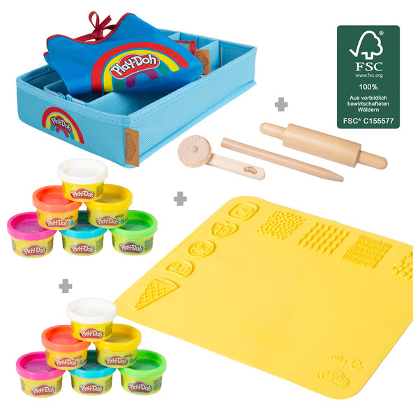 Starterset, roba x Play-Doh zum Spielen und Kneten, mit 12 Dosen Knete