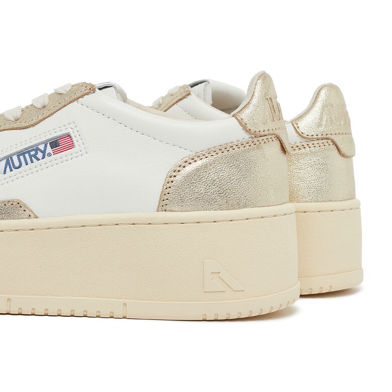 Autry Wmns Medalist Platform Leat/Leat wht/platinum