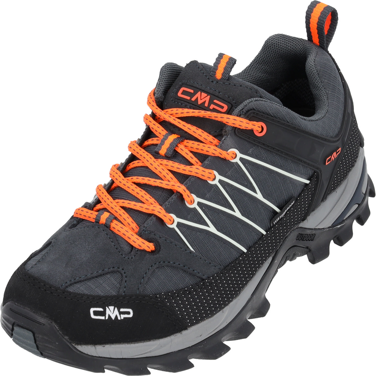 CMP Rigel Low WP 3Q54457, Trekkingschuhe, Herren, anthrazite/flash orange