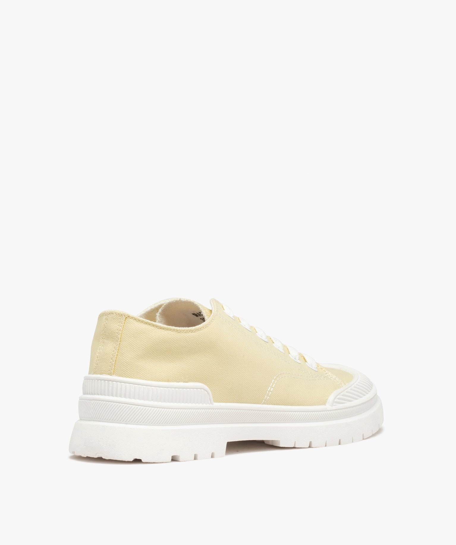 Baskets femme crantées en toile unie – Banana Moon jaune | GEMO