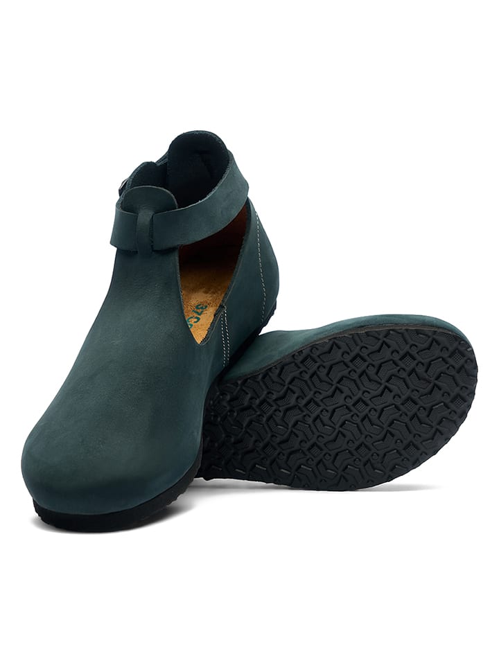 Comfortfusse Leder-Ballerinas in Dunkelblau günstig kaufen