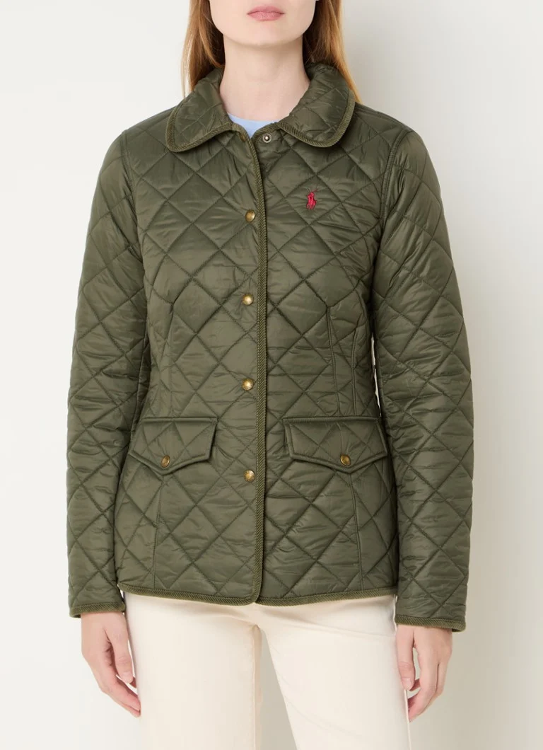 Ralph Lauren podstavljena jakna s džepovima s ventilima i uzorkom prošivene jakne