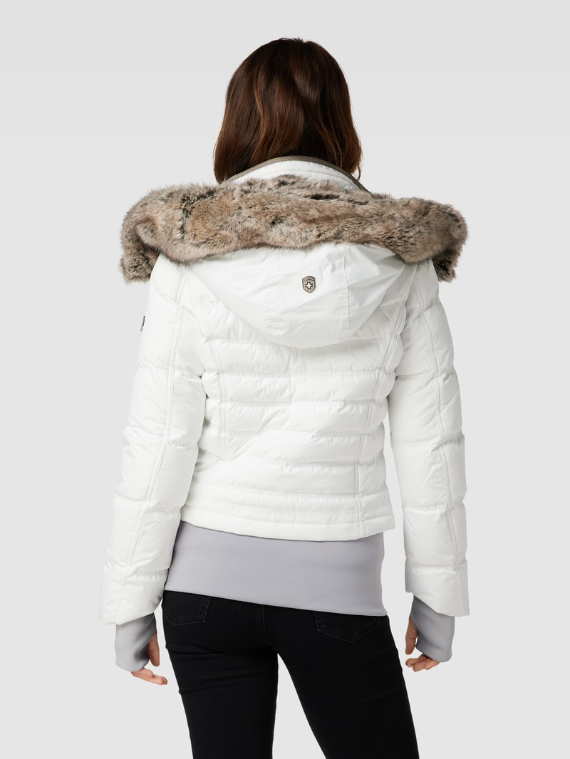 Funktionsjacke mit Label-Applikation Modell 'Queens' in weiß