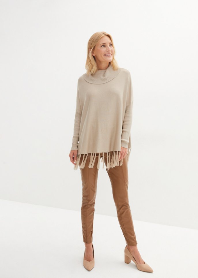 Pullover mit Fransenkante
