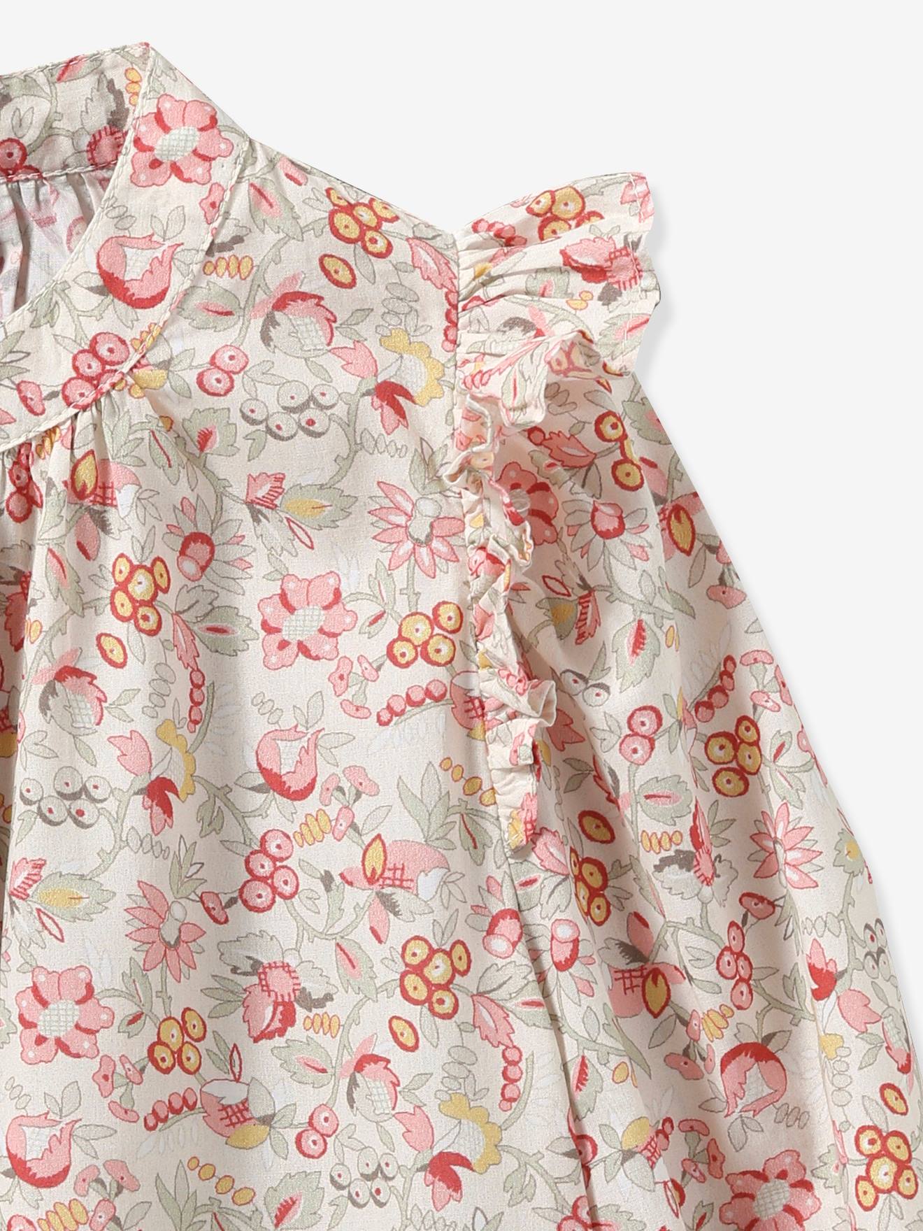 Chemise fille imprimé Mireille CYRILLUS blanc imprimé