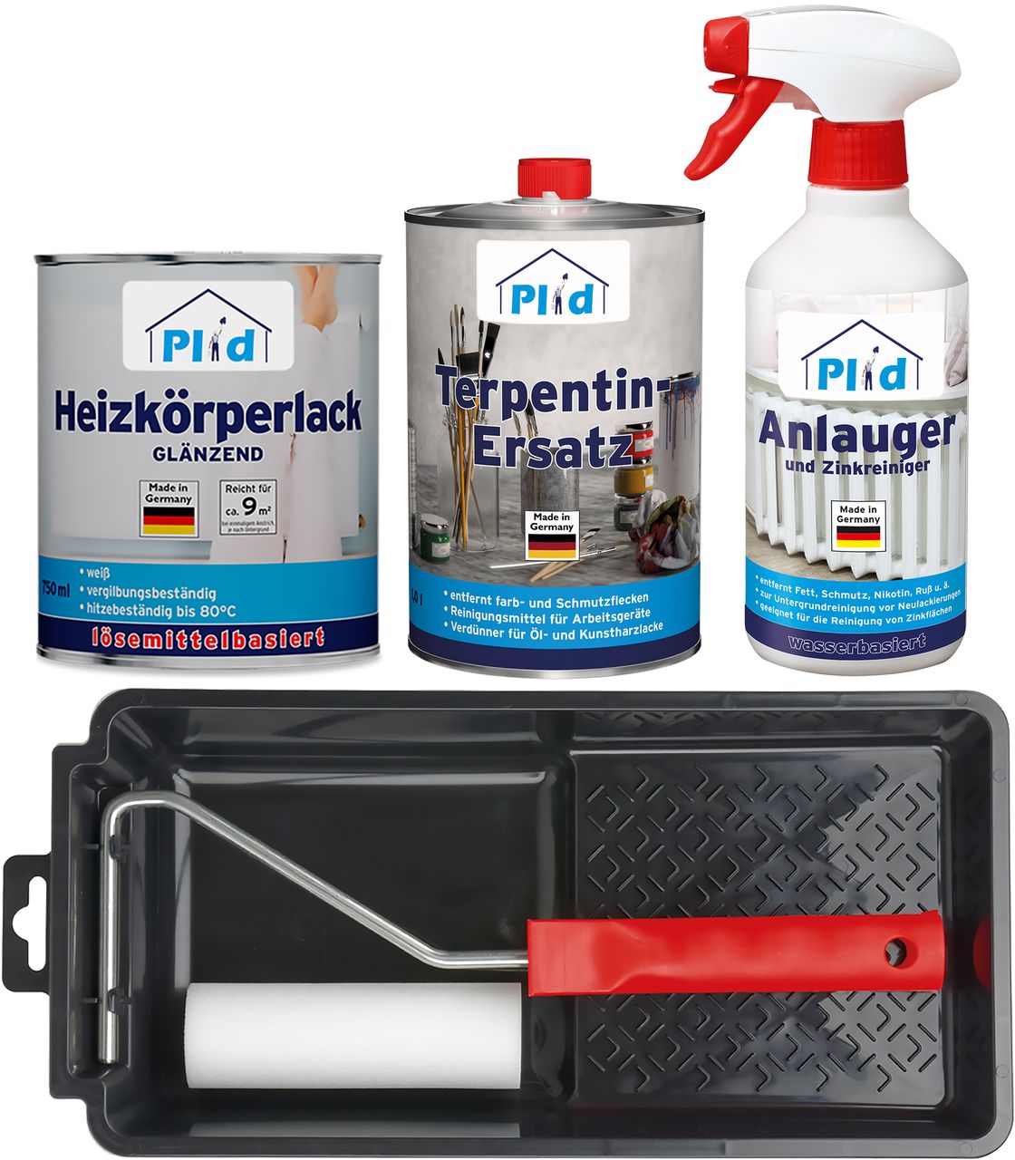 Plid Premium Heizkörperlack LH Thermolack weiß Glänzend Terpentinersatz Weiß