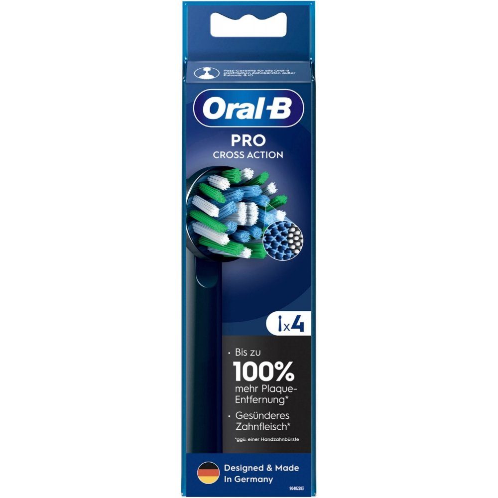 Oral-B Aufsteckbürsten Pro CrossAction 4er - Aufsteckbürsten - schwarz