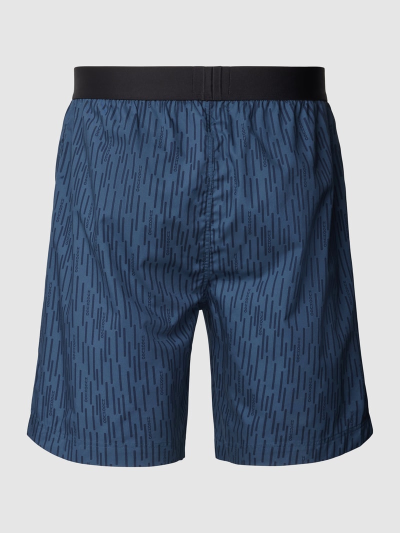 Pyjama-Shorts mit elastischem Logo-Bund Modell 'Hero' in blau