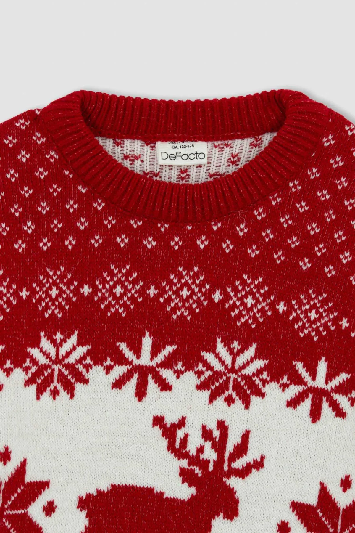 DeFacto  Jungenpullover mit Rundhalsausschnitt und Neujahrsmotiv