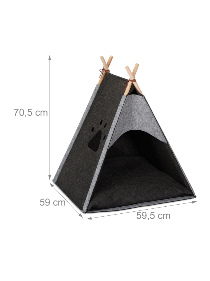 relaxdays Hundezelt in Dunkelgrau günstig kaufen onesize