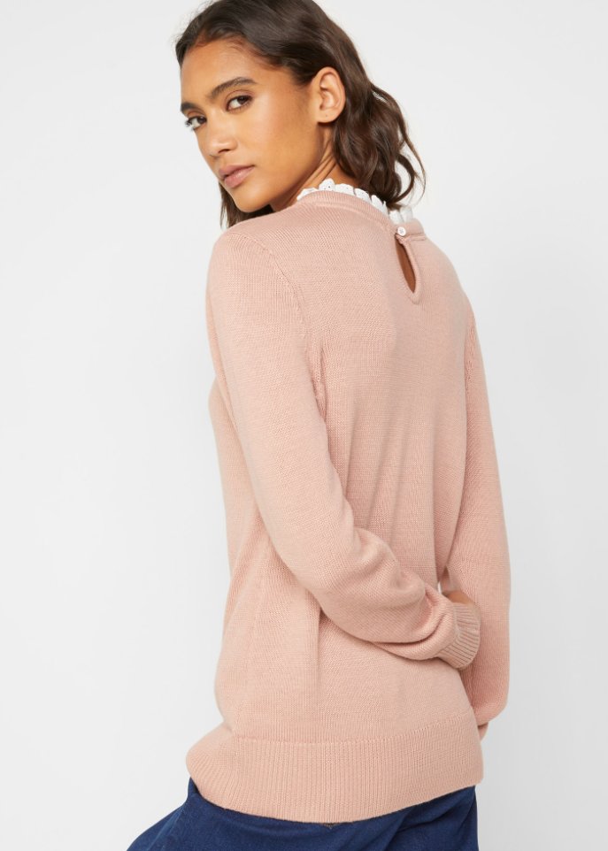 Pullover mit Bluseneinsatz
