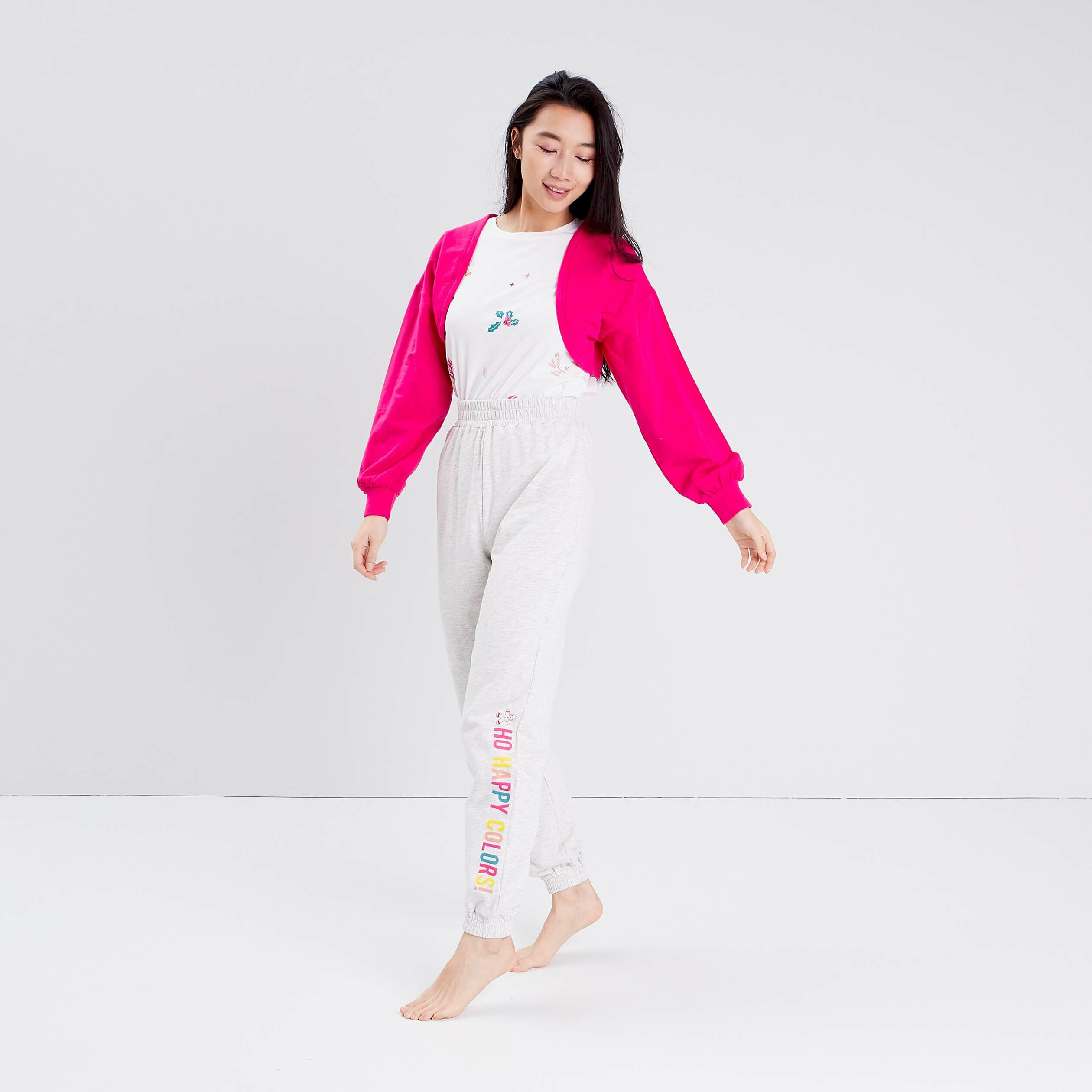 Ensemble pyjama 3 pièces ecru femme | Cache Cache