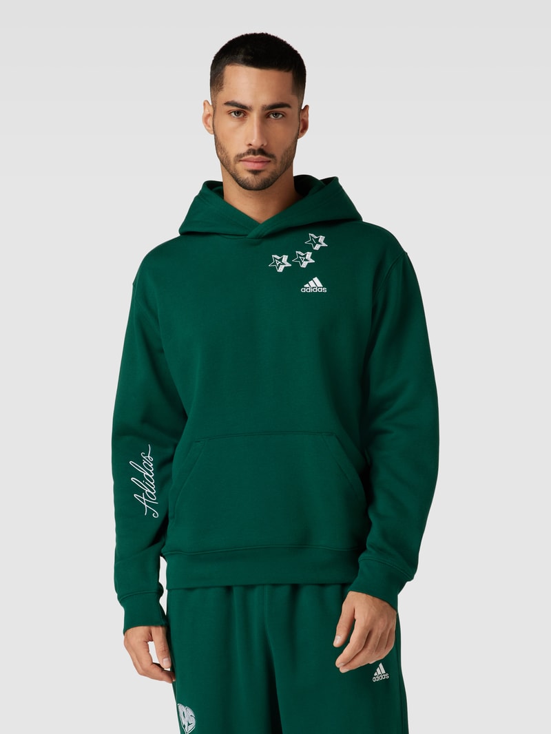 Hoodie mit Känguru-Taschen in dunkelgrün
